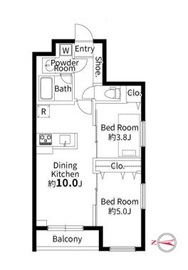 パルムクレスト武蔵小山 S401 間取り図