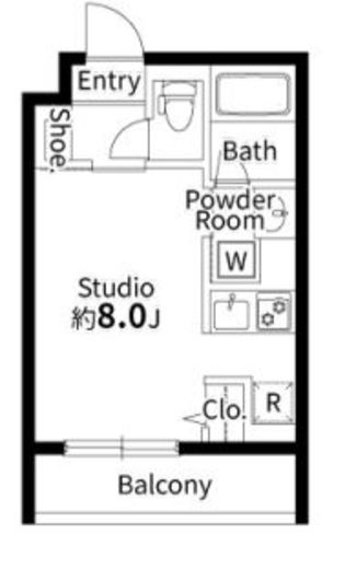 パルムクレスト武蔵小山 S203 間取り図