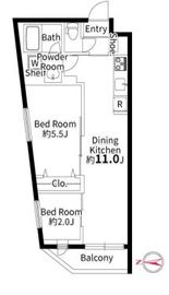 パルムクレスト武蔵小山 N402 間取り図