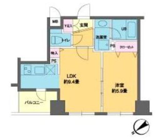 カスタリア北上野 904 間取り図