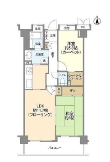 グランレーヴ大森蘇峰公園 4階 間取り図