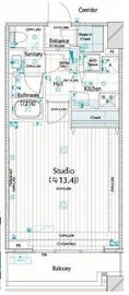 コンシェリア西新宿 15階 間取り図