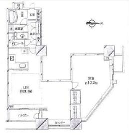 ライオンズ四谷タワーゲート 16階 間取り図