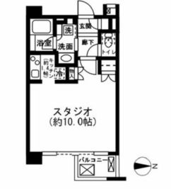 レジディア新宿イースト2 308 間取り図