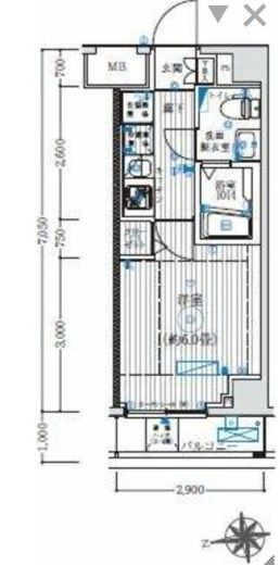 リライア大井町ヒルズ 4階 間取り図