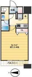 コンシェリア西新宿タワーズウエスト 13階 間取り図