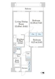 港南ハイツ 1206 間取り図