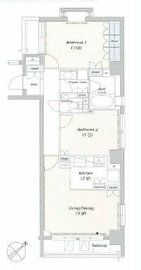 デュオフラッツ赤坂 406 間取り図