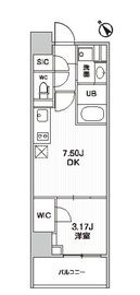 シーズンフラッツ柿の木坂 505 間取り図