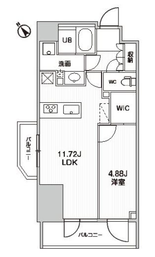 シーズンフラッツ柿の木坂 201 間取り図