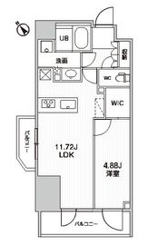 シーズンフラッツ柿の木坂 701 間取り図