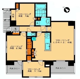 クレストフォルム戸越 6階 間取り図