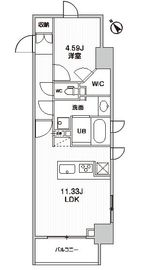 シーズンフラッツ柿の木坂 1004 間取り図