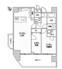 シーズンフラッツ柿の木坂 1001 間取り図