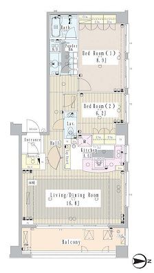 外苑レジデンス 401 間取り図