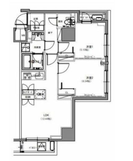 S-RESIDENCE両国緑 (エスレジデンス両国緑) 204 間取り図