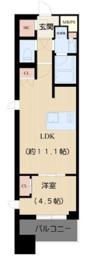 アトラスリベルタ文京湯島 4階 間取り図