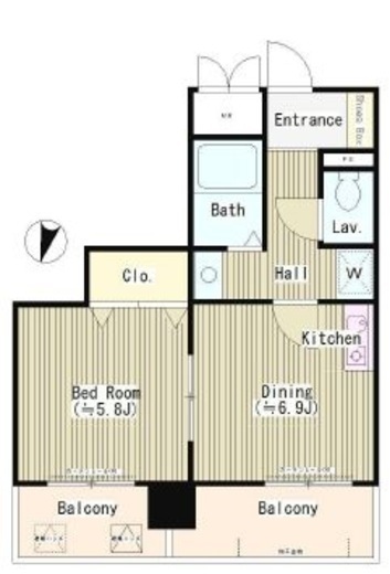 エスタシオン西新宿 802 間取り図