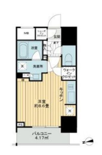 ライオンズ浅草橋ミレス 5階 間取り図