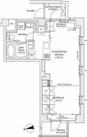 カスタリア市ヶ谷 501 間取り図