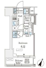リージア大井町 404 間取り図