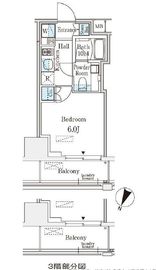 リージア大井町 406 間取り図