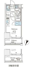 リージア大井町 1206 間取り図