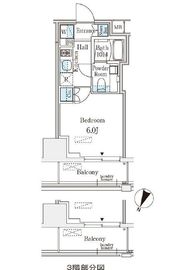 ベルファース大井町グランデ 1304 間取り図