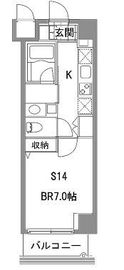 カスタリア中目黒 504 間取り図