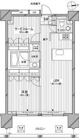 カスタリア麻布十番七面坂 902 間取り図