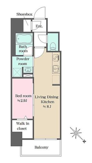 ウエリスアーバン大塚 1004 間取り図