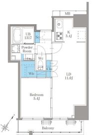 南麻布仙台坂レジデンス 301 間取り図