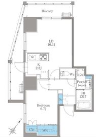 南麻布仙台坂レジデンス 504 間取り図