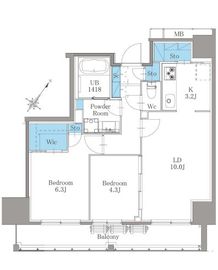 南麻布仙台坂レジデンス 801 間取り図