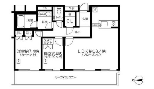 ピアース西麻布 6階 間取り図