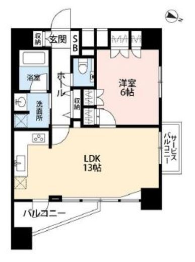 ファーストリアルタワー新宿 21F1 間取り図