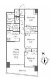 プラウドシティ東雲キャナルマークス 6階 間取り図