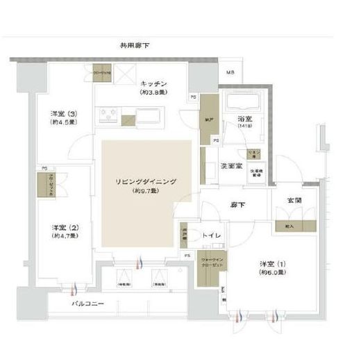 グローリオ文京東大前ヒルズ 3階 間取り図