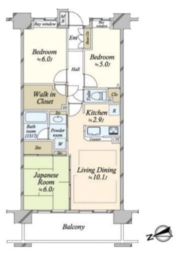 クレストフォルム東京アヴァンセ 11階 間取り図