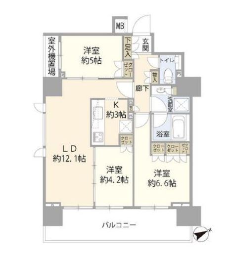 ウェリス六本木 4階 間取り図