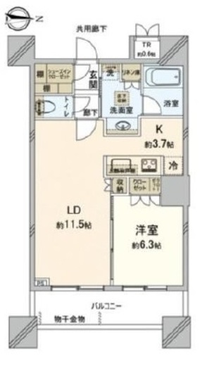 パークタワーグランスカイ 20階 間取り図