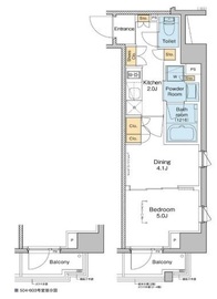 プラウドフラット清澄白河2 603 間取り図