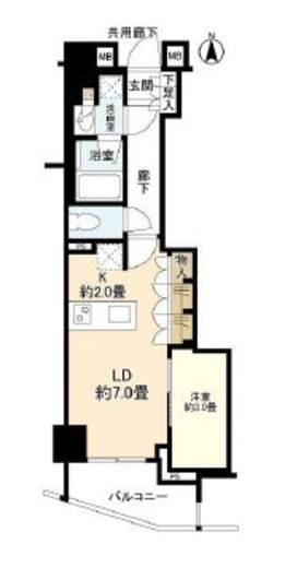 オープンレジデンシア東十条 7階 間取り図