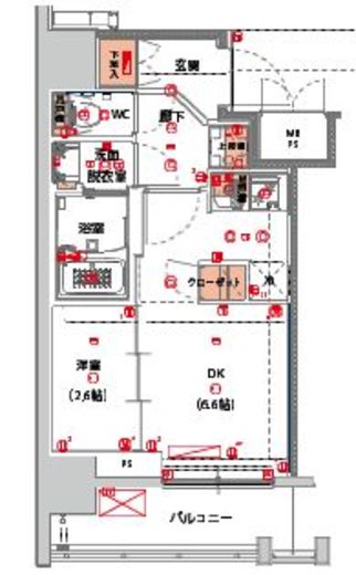 ハーモニーレジデンス山手大塚ザ・ガーデン 404 間取り図