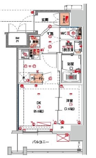 ハーモニーレジデンス山手大塚ザ・ガーデン 602 間取り図
