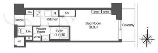バウスフラッツ高円寺 703 間取り図