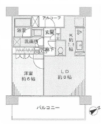 ベリスタ目黒不動前 3階 間取り図