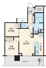 プラウドタワー亀戸クロス 8階 間取り図