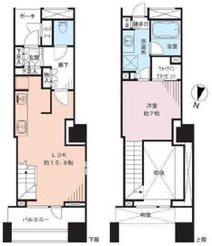 ワールドシティタワーズ キャピタルタワー 16階 間取り図