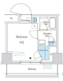パークアクシス錦糸町スタイルズ 214 間取り図